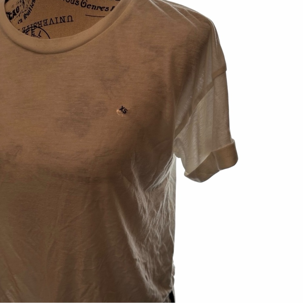 American Eagle Basic White Tee Linen Blend Adjust… - image 2